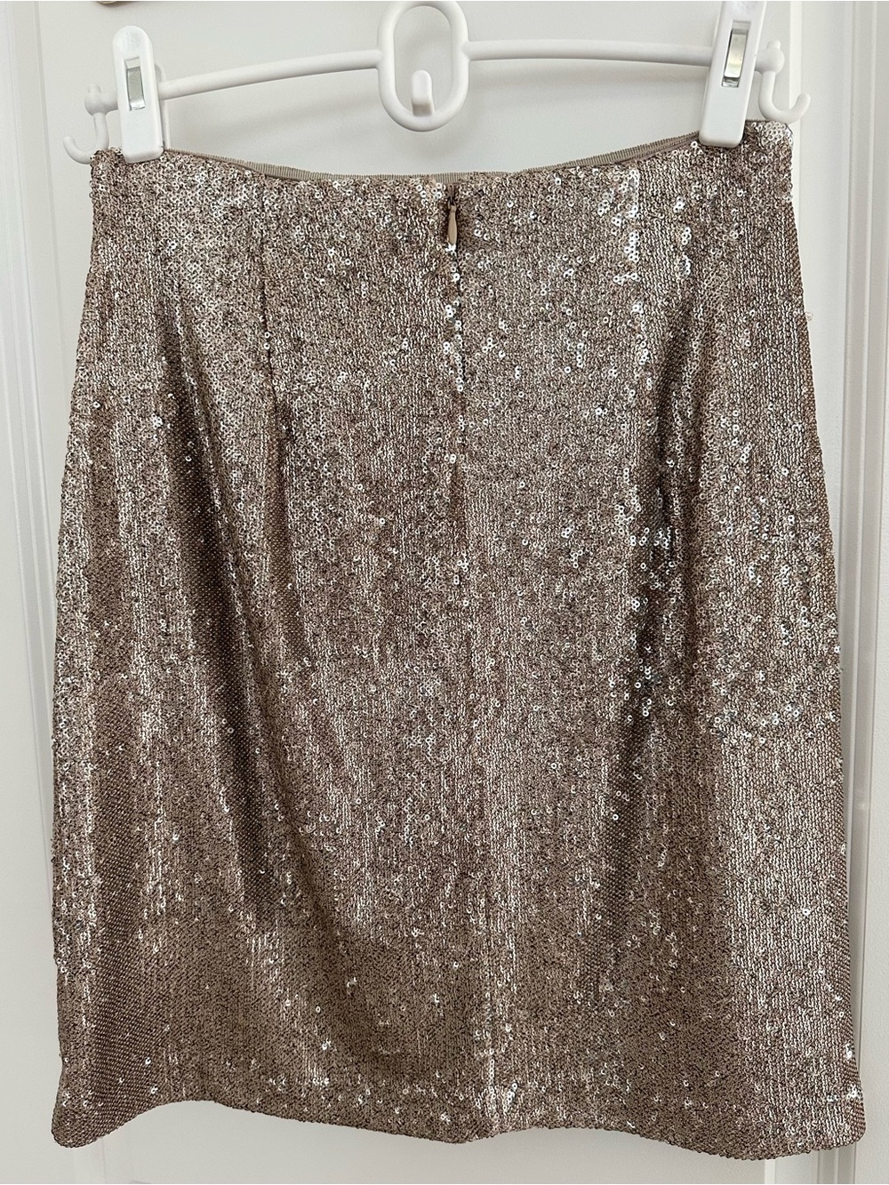 Sequin A-Line Skirt in Champagne Gold- Euro Summer / Party / Holiday - Picture 7 of 15